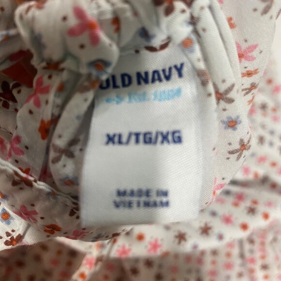 Old Navy Maxi Sundress Womens XL Floral Lined Peasant Dress‎ Coastal Beach - Picture 6 of 10